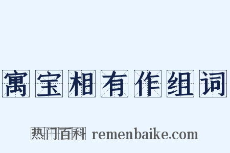 寓宝相有作组词是什么意思的图片